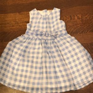 Blue gingham dress, 12M